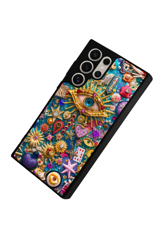 Samsung Galaxy S23 Ultra Uyumlu Göz Tasarımlı Glossy Premium Kılıf