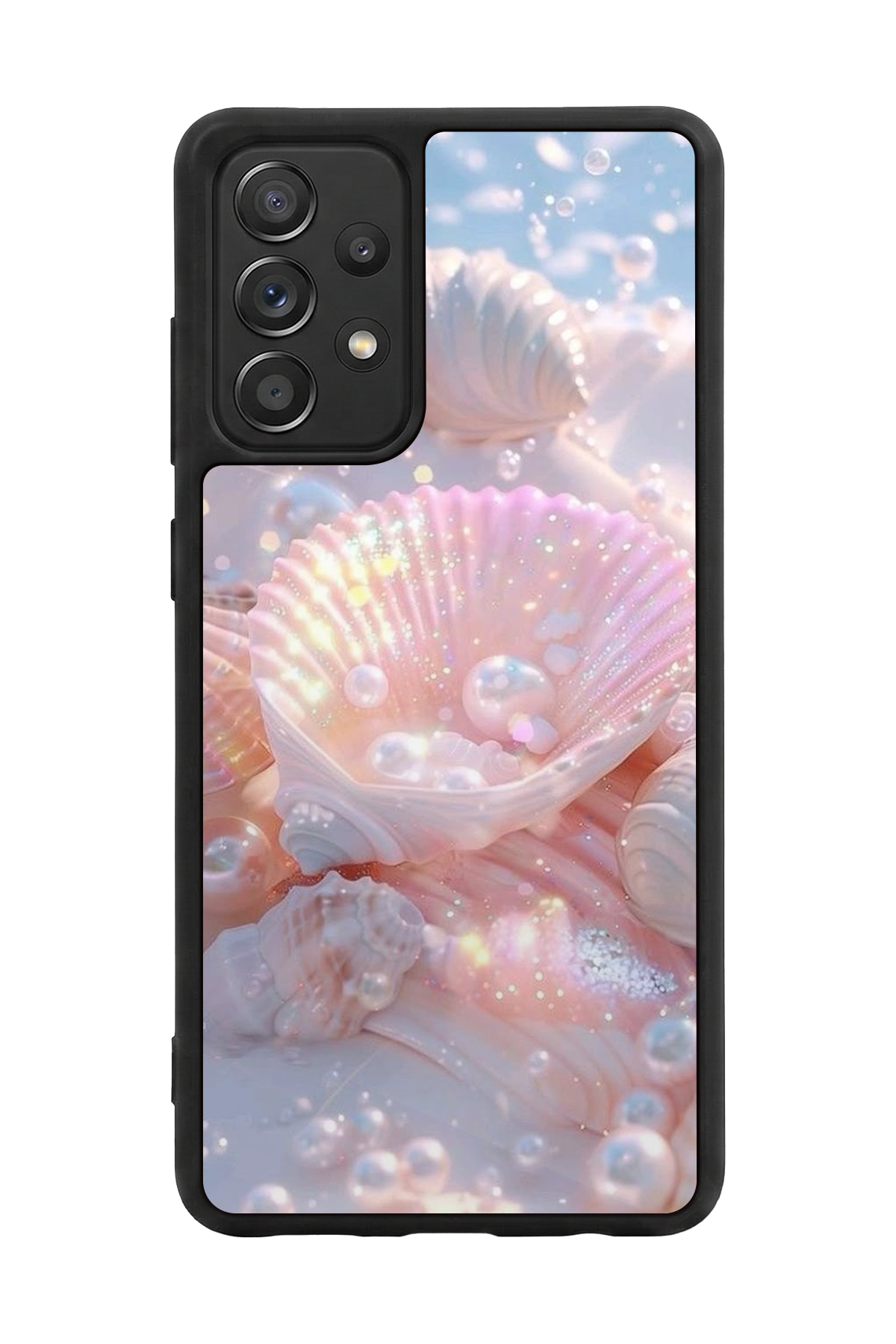 Samsung Galaxy A72 Uyumlu  İnci Tasarımlı Glossy Premium Kılıf