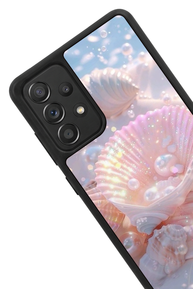 Samsung Galaxy A72 Uyumlu  İnci Tasarımlı Glossy Premium Kılıf