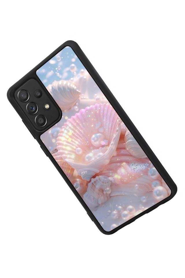 Samsung Galaxy A72 Uyumlu  İnci Tasarımlı Glossy Premium Kılıf