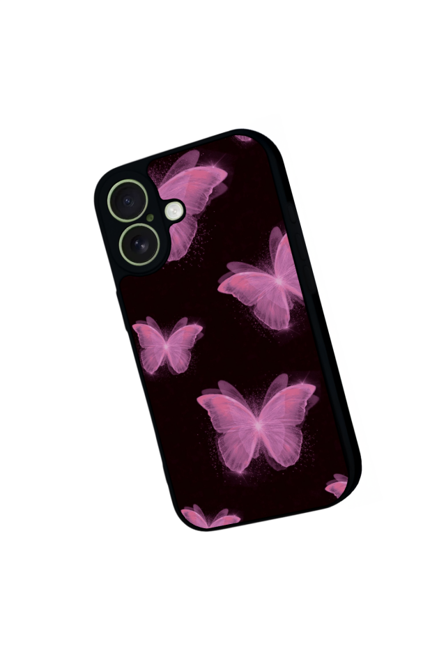iPhone 17 Uyumlu Kelebek Tasarımlı Glossy Premium Kılıf