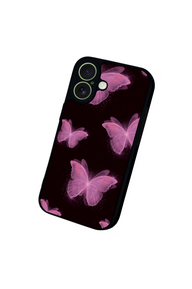iPhone 17 Uyumlu Kelebek Tasarımlı Glossy Premium Kılıf