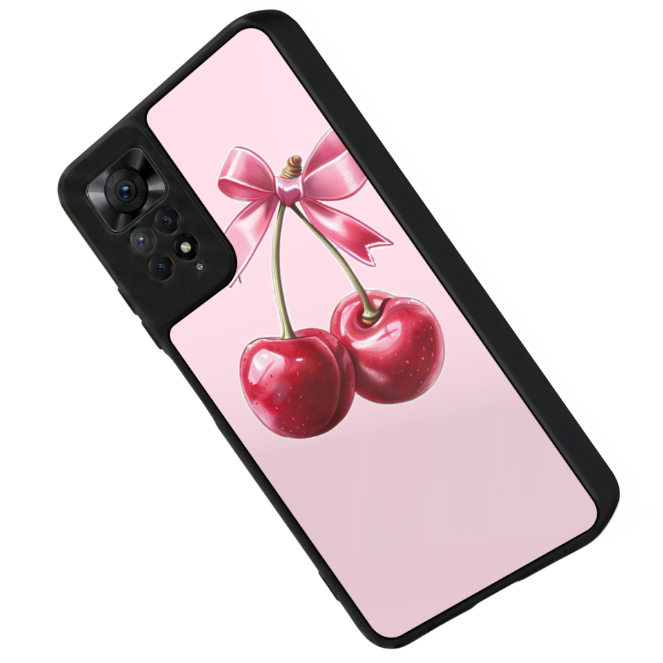 Xiaomi Redmi Note 12 Pro Uyumlu Kiraz Tasarımlı Glossy Premium Kılıf