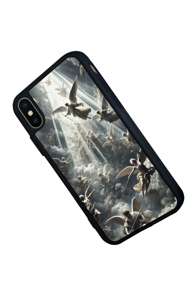 iPhone X/ XS Uyumlu Melek Tasarımlı Glossy Premium Kılıf