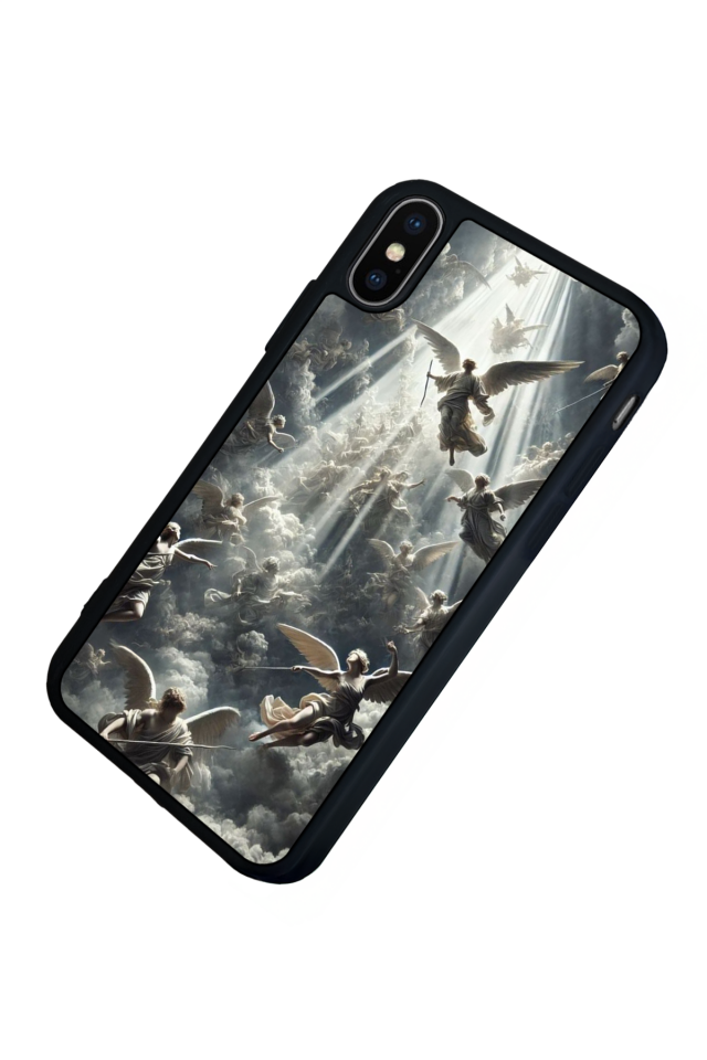 iPhone X/ XS Uyumlu Melek Tasarımlı Glossy Premium Kılıf