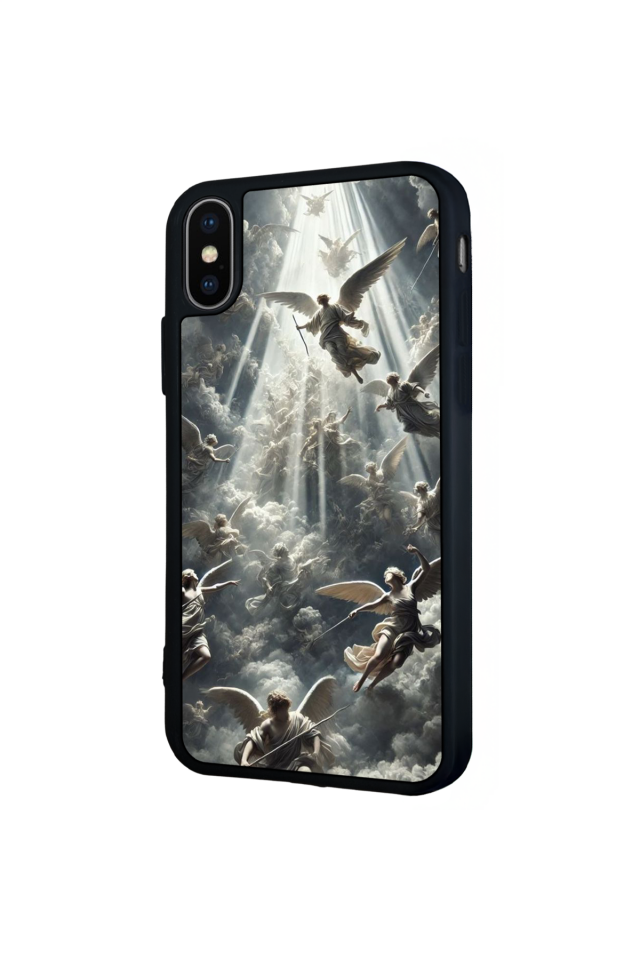 iPhone X/ XS Uyumlu Melek Tasarımlı Glossy Premium Kılıf