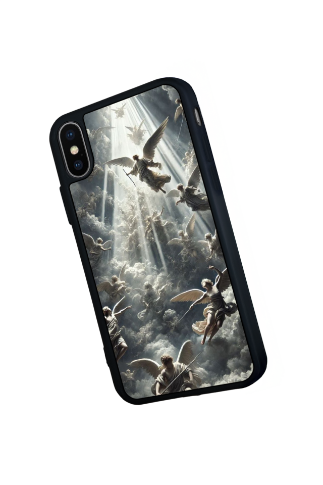 iPhone X/ XS Uyumlu Melek Tasarımlı Glossy Premium Kılıf