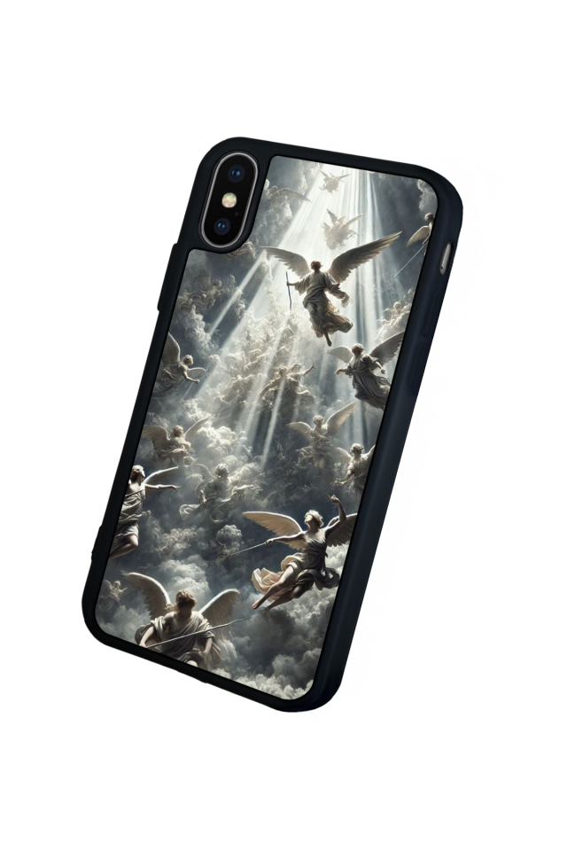 iPhone X/ XS Uyumlu Melek Tasarımlı Glossy Premium Kılıf