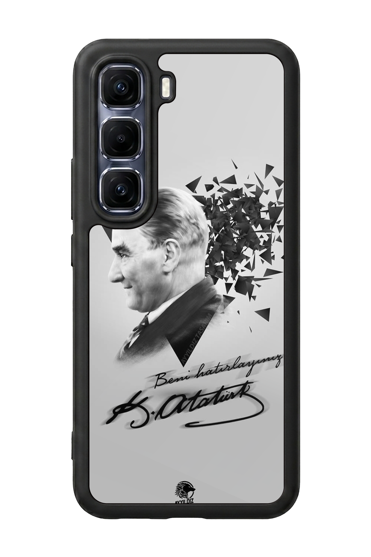 Infinix Hot 60 Pro Plus Uyumlu Mustafa Kemal Ataturk Tasarımlı Glossy Premium Kılıf