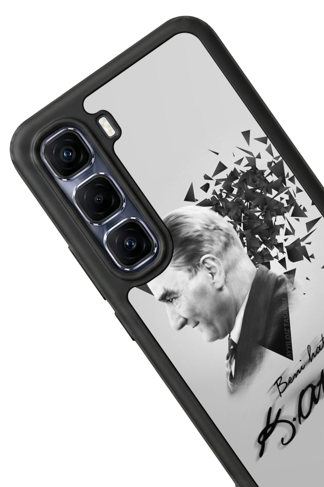 Infinix Hot 60 Pro Plus Uyumlu Mustafa Kemal Ataturk Tasarımlı Glossy Premium Kılıf