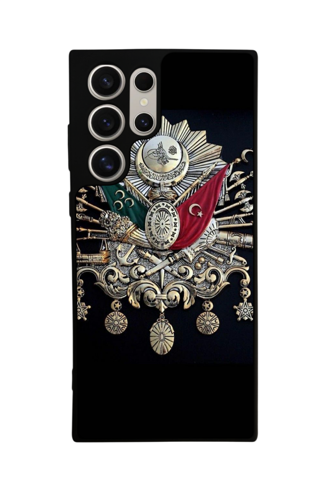 Samsung Galaxy S23 Ultra Uyumlu Osmanli Tugrasi Tasarımlı Glossy Premium Kılıf