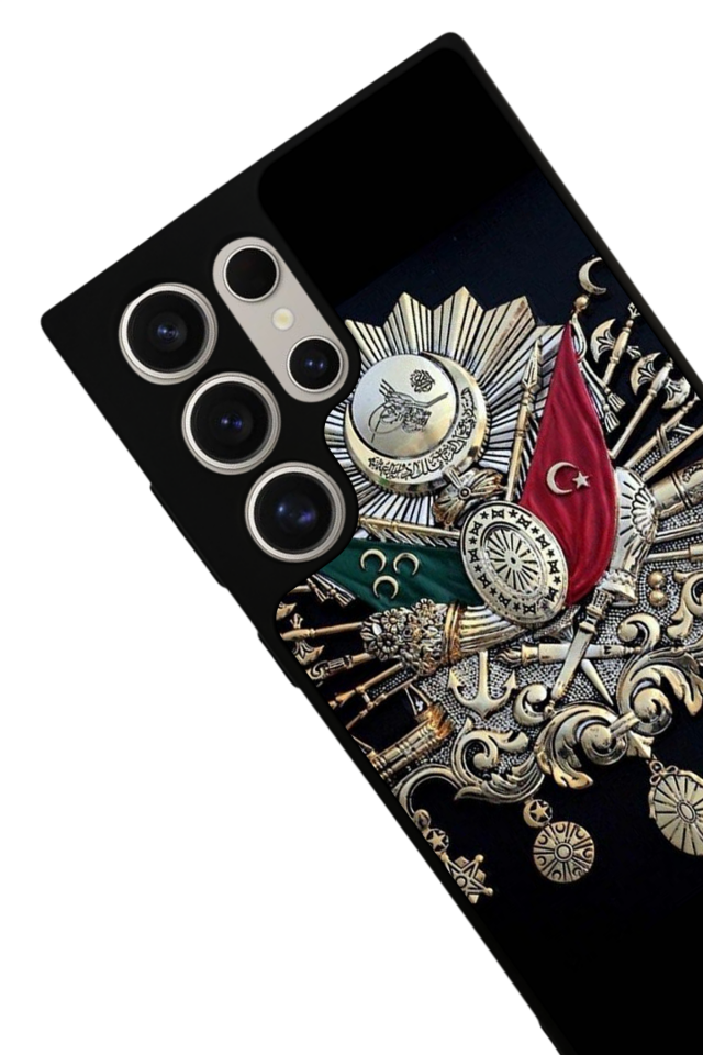 Samsung Galaxy S23 Ultra Uyumlu Osmanli Tugrasi Tasarımlı Glossy Premium Kılıf