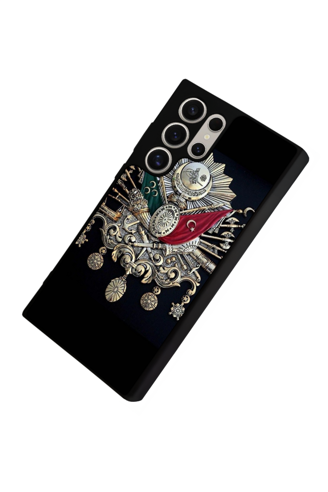 Samsung Galaxy S23 Ultra Uyumlu Osmanli Tugrasi Tasarımlı Glossy Premium Kılıf