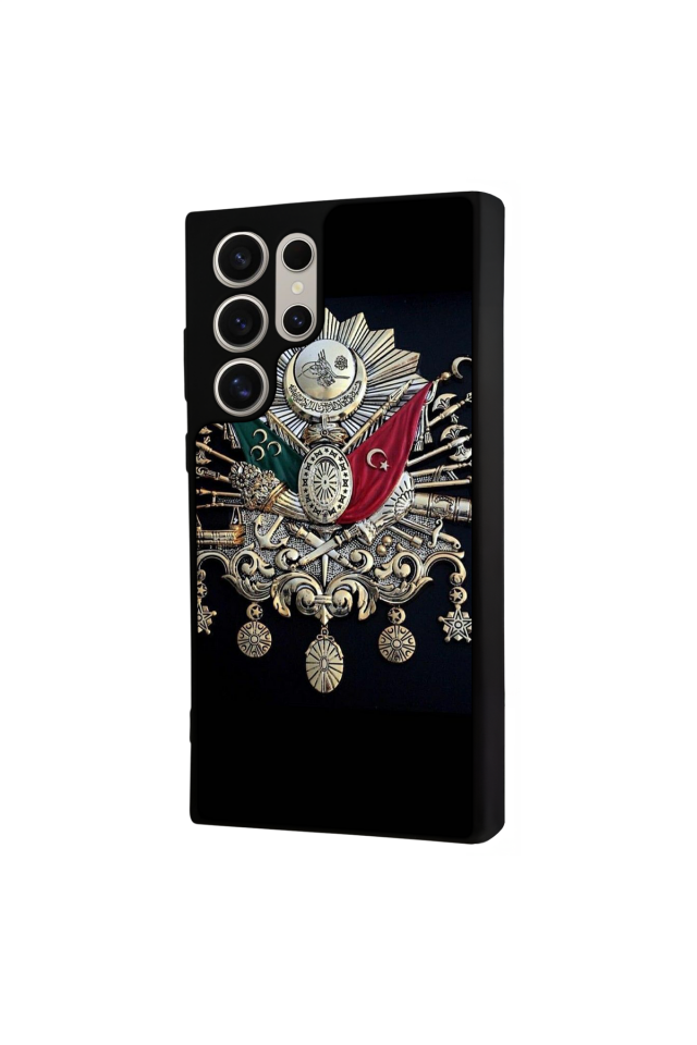Samsung Galaxy S23 Ultra Uyumlu Osmanli Tugrasi Tasarımlı Glossy Premium Kılıf