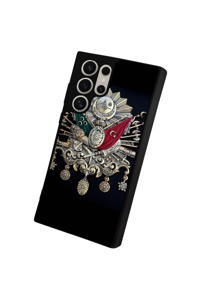 Samsung Galaxy S23 Ultra Uyumlu Osmanli Tugrasi Tasarımlı Glossy Premium Kılıf