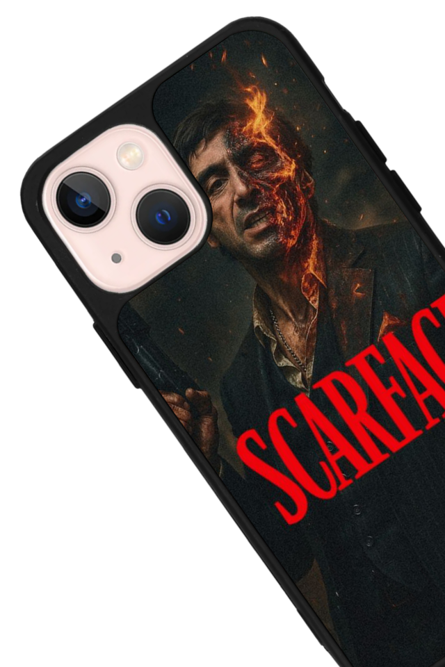iPhone 13 Mini Uyumlu Scarface Tasarımlı Glossy Premium Kılıf