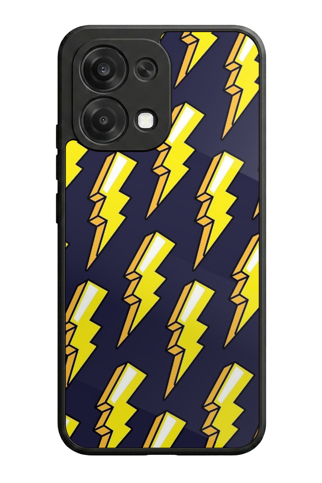 Oppo A6 Pro Uyumlu Simsek Tasarımlı Glossy Premium Kılıf