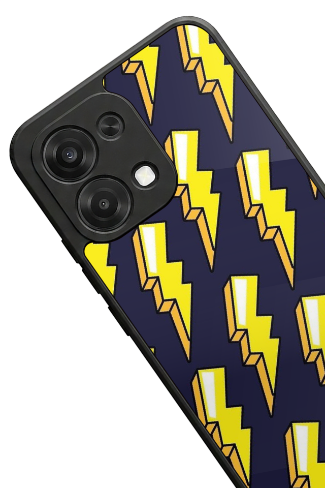 Oppo A6 Pro Uyumlu Simsek Tasarımlı Glossy Premium Kılıf