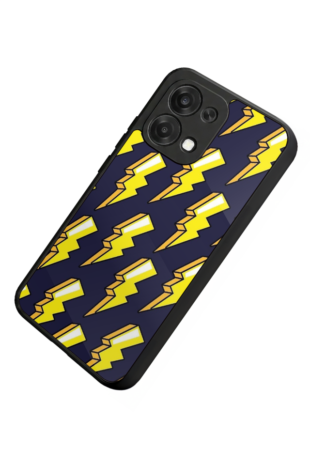 Oppo A6 Pro Uyumlu Simsek Tasarımlı Glossy Premium Kılıf