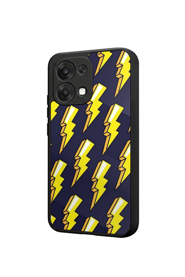 Oppo A6 Pro Uyumlu Simsek Tasarımlı Glossy Premium Kılıf