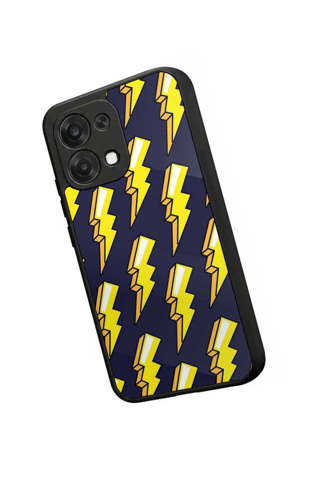 Oppo A6 Pro Uyumlu Simsek Tasarımlı Glossy Premium Kılıf