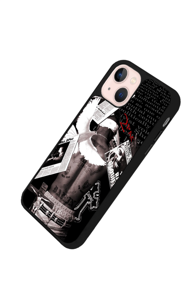 iPhone 15 Plus Uyumlu Tupac Tasarımlı Glossy Premium Kılıf