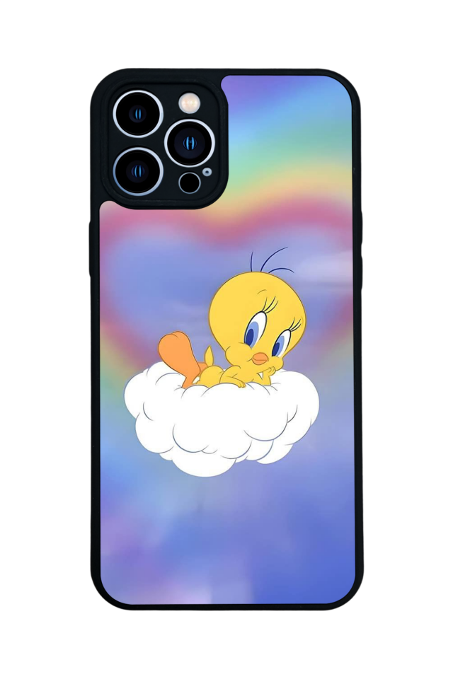 iPhone 12 Pro Max Uyumlu Tweety Tasarımlı Glossy Premium Kılıf