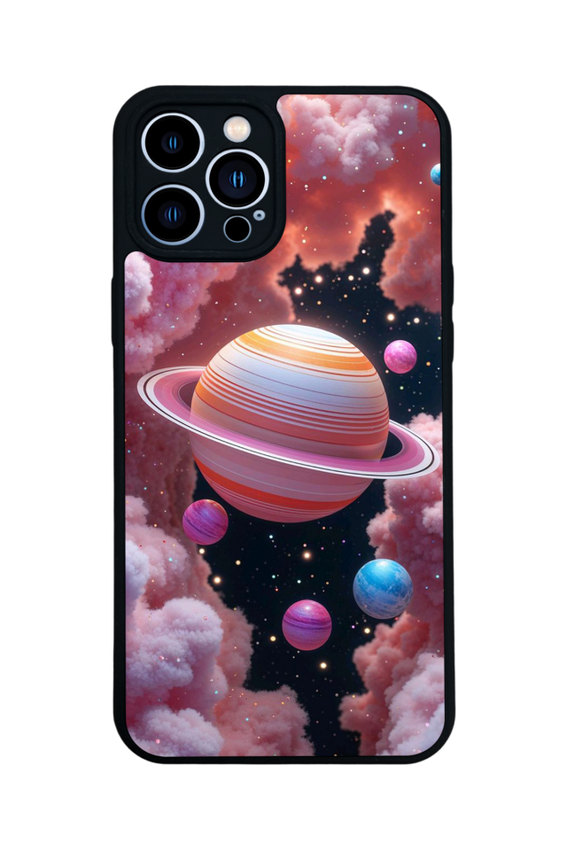 iPhone 13 Pro Max Uyumlu Uzay Tasarımlı Glossy Premium Kılıf