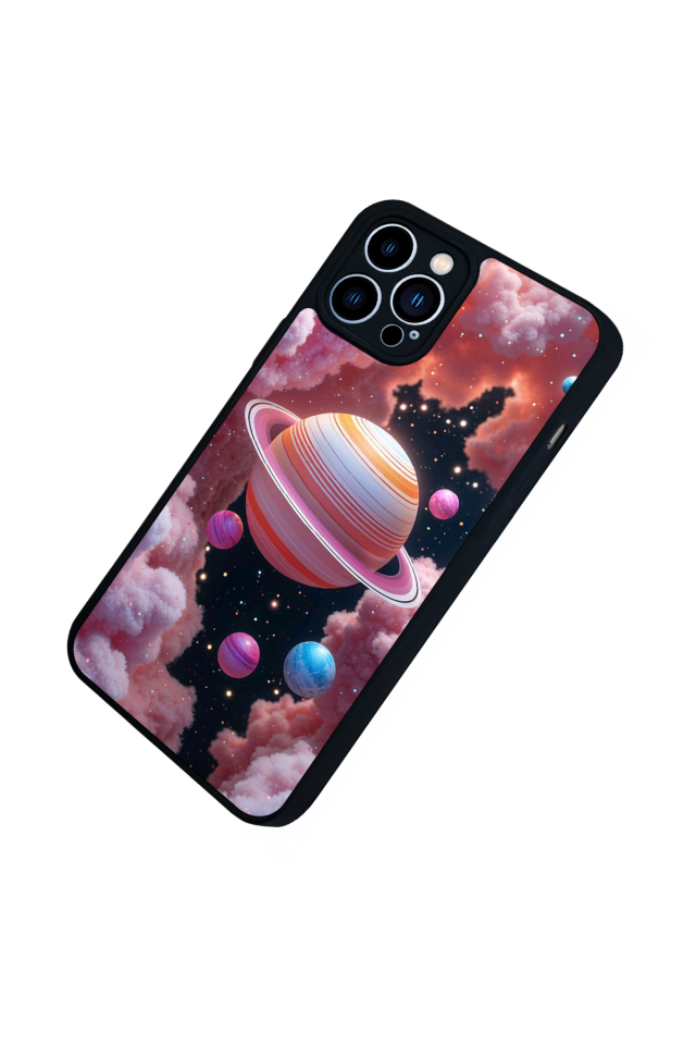 iPhone 13 Pro Max Uyumlu Uzay Tasarımlı Glossy Premium Kılıf