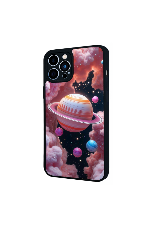 iPhone 13 Pro Max Uyumlu Uzay Tasarımlı Glossy Premium Kılıf