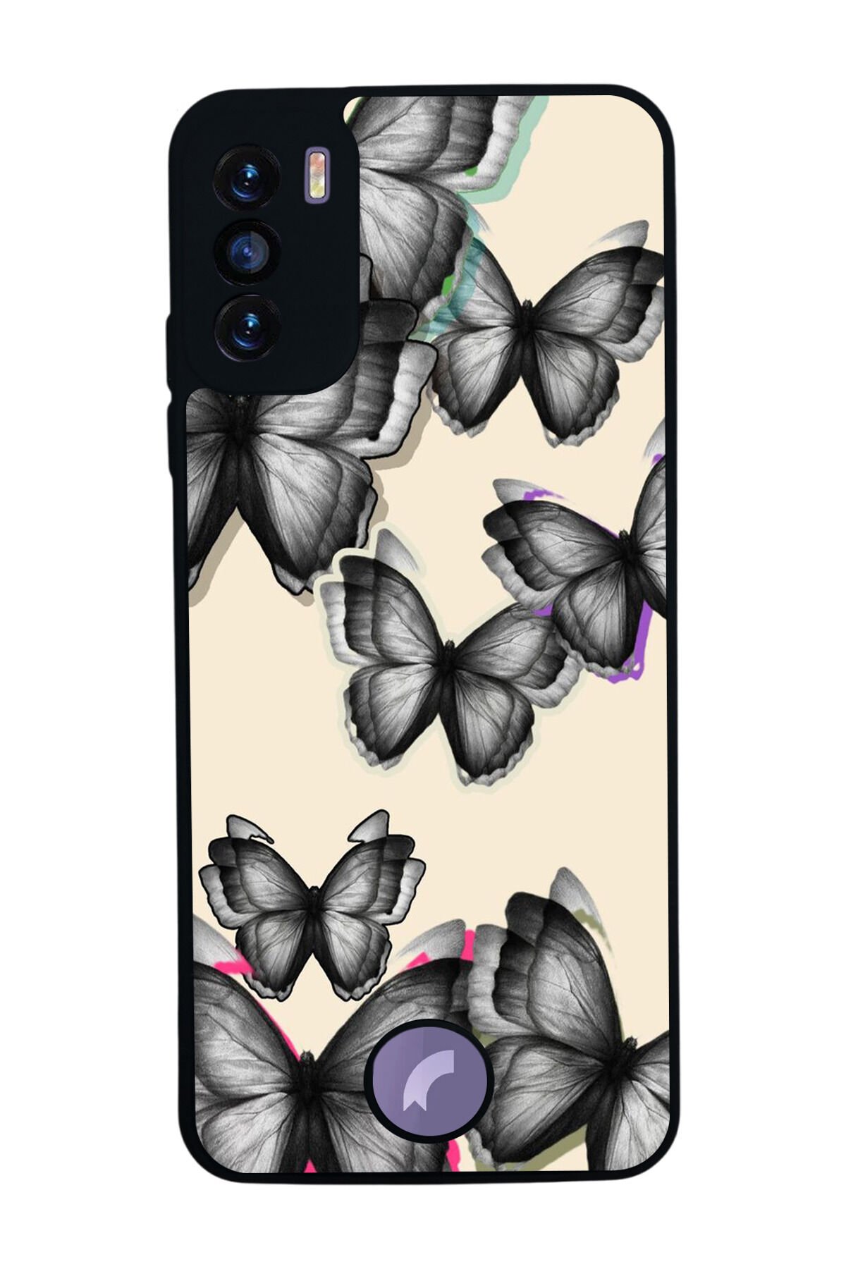 Reeder S19 Max Pro S Uyumlu Kelebek Tasarımlı Glossy Premium Kılıf