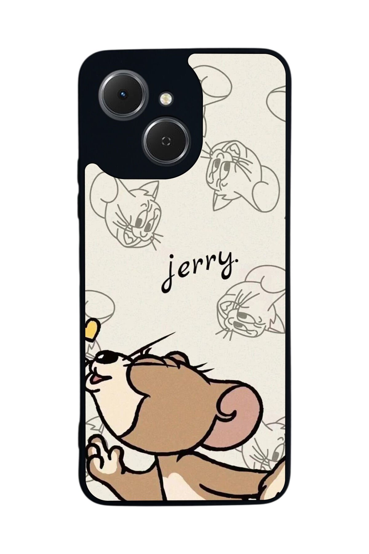 Tecno Spark 40C Uyumlu Tom And Jerry Tasarımlı Glossy Premium Kılıf