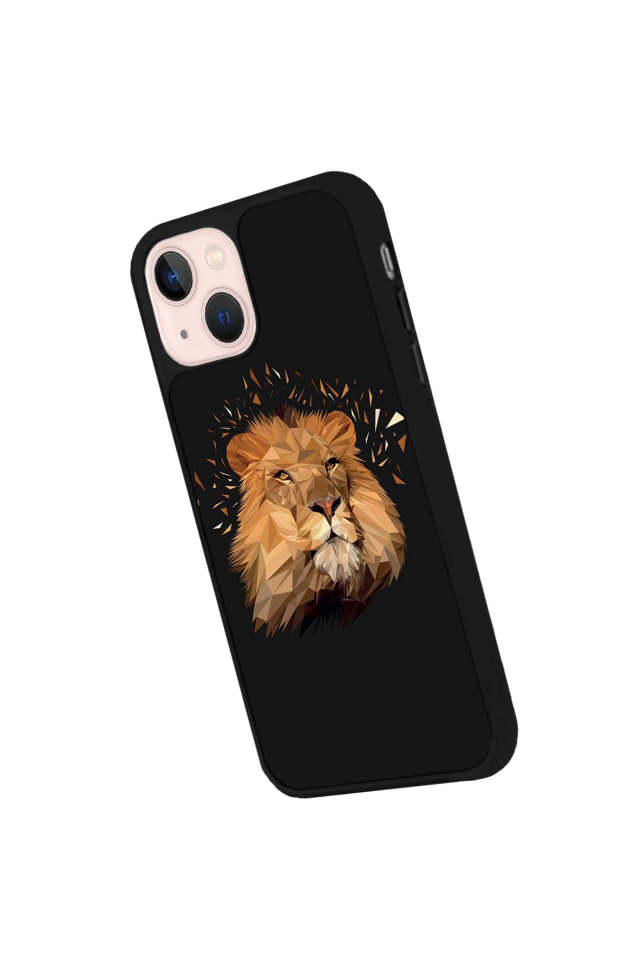 iPhone 15 Plus Uyumlu Aslan Tasarımlı Glossy Premium Kılıf