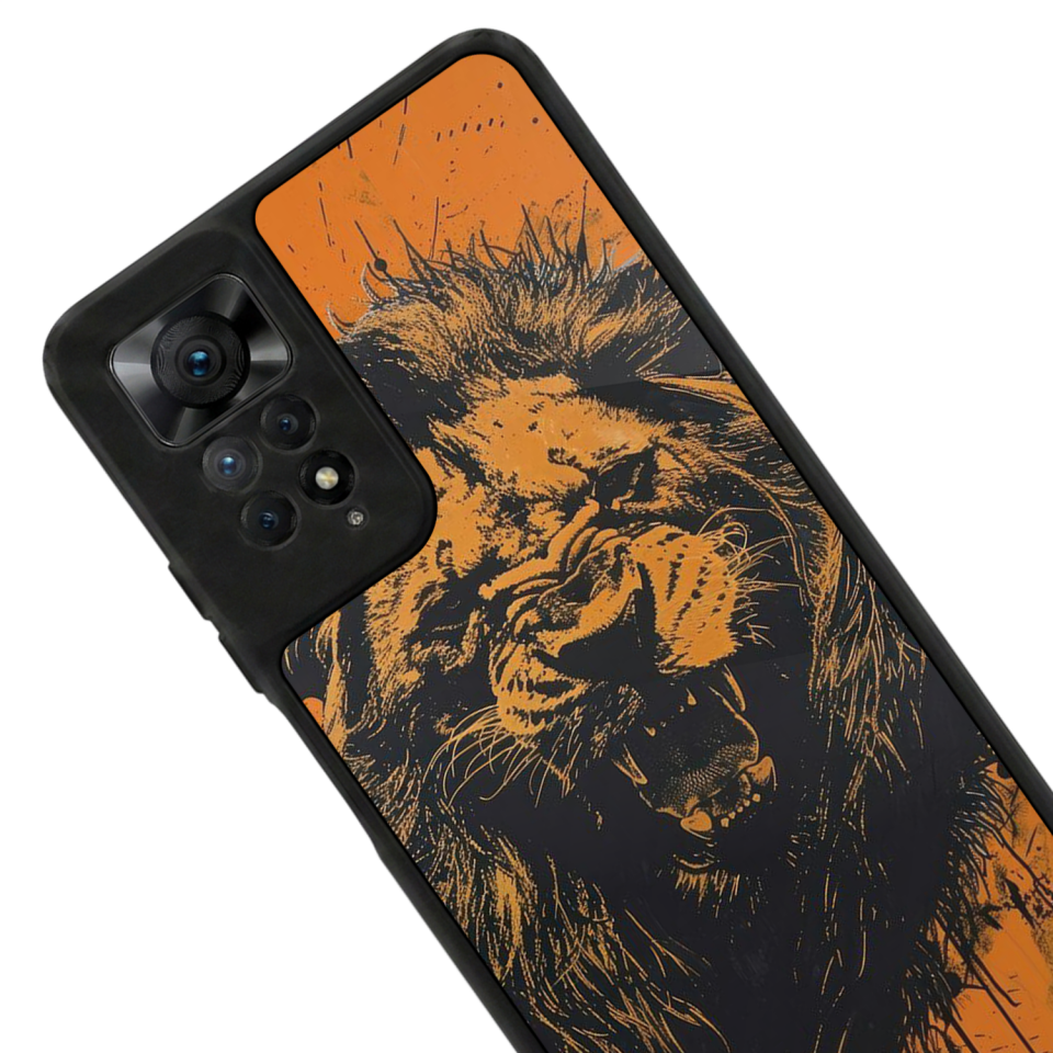 Xiaomi Redmi Note 11 Pro Uyumlu Aslan Tasarımlı Glossy Premium Kılıf