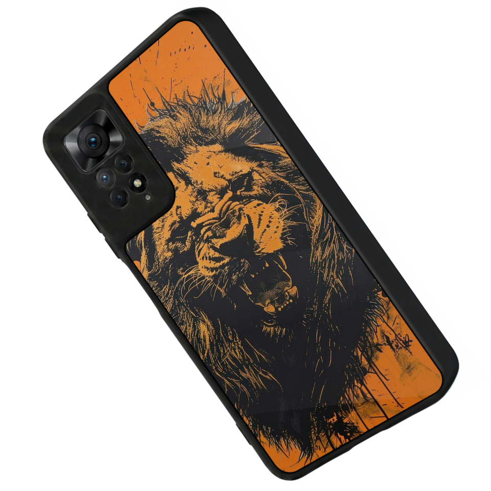 Xiaomi Redmi Note 11 Pro Uyumlu Aslan Tasarımlı Glossy Premium Kılıf