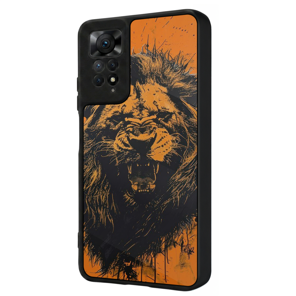 Xiaomi Redmi Note 11 Pro Uyumlu Aslan Tasarımlı Glossy Premium Kılıf