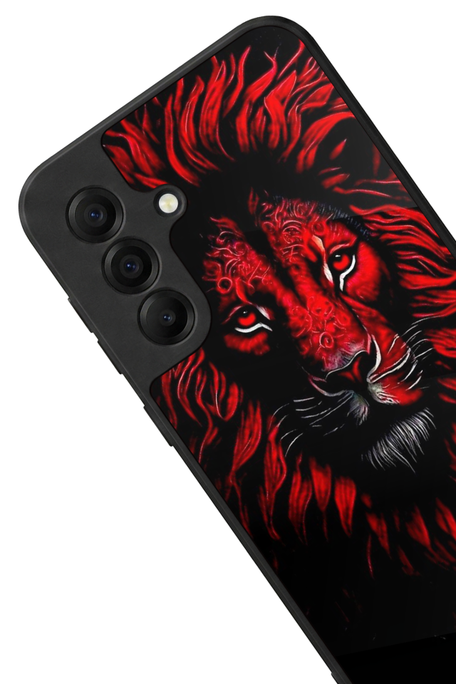 Samsung Galaxy A17 Uyumlu Aslan Tasarımlı Glossy Premium Kılıf