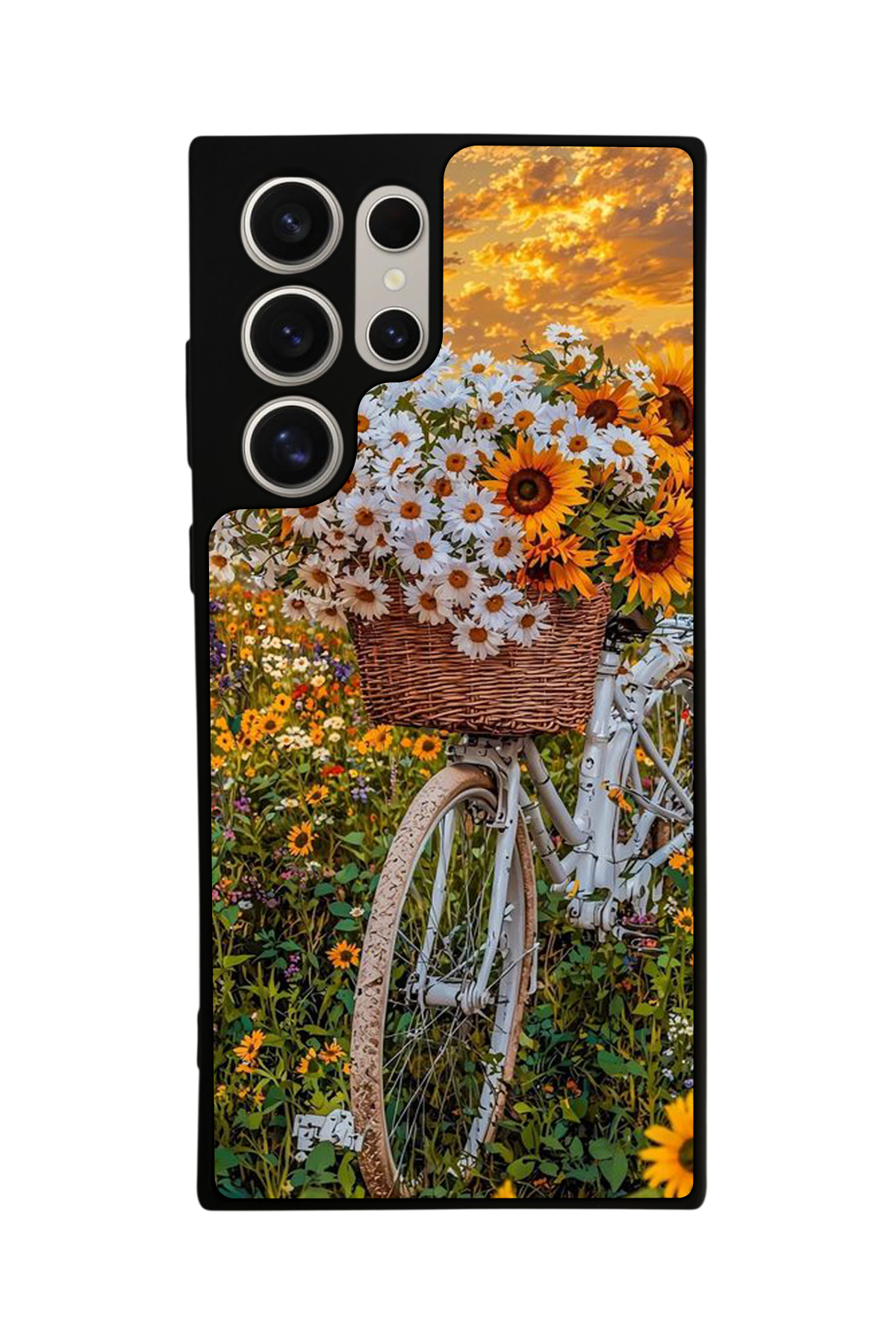 Samsung Galaxy S22 Ultra Uyumlu Cicek Tasarımlı Glossy Premium Kılıf