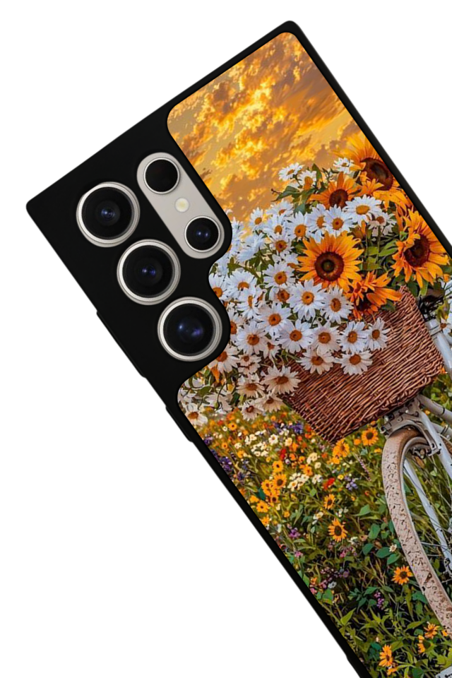 Samsung Galaxy S22 Ultra Uyumlu Cicek Tasarımlı Glossy Premium Kılıf