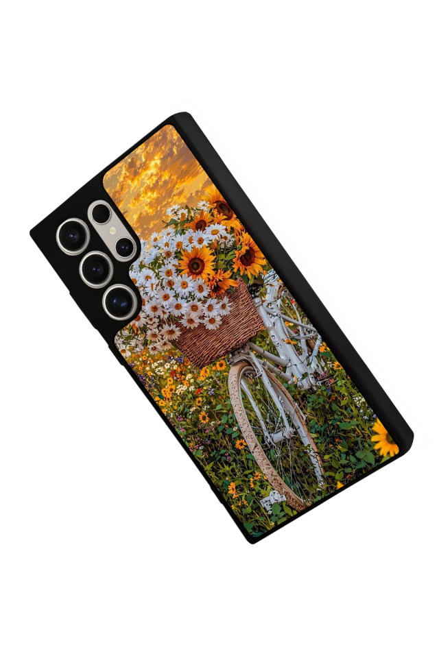 Samsung Galaxy S22 Ultra Uyumlu Cicek Tasarımlı Glossy Premium Kılıf