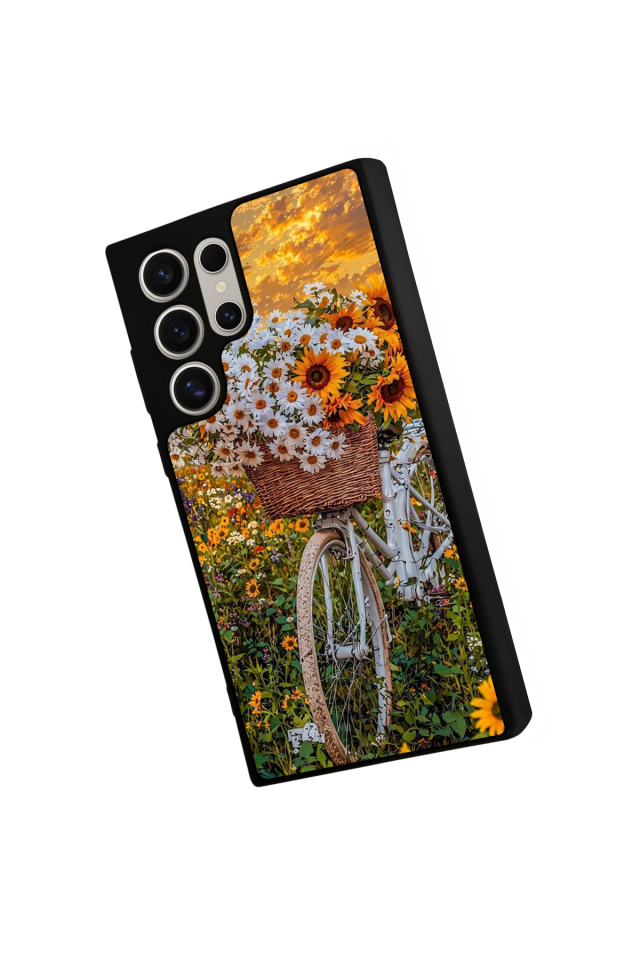 Samsung Galaxy S22 Ultra Uyumlu Cicek Tasarımlı Glossy Premium Kılıf