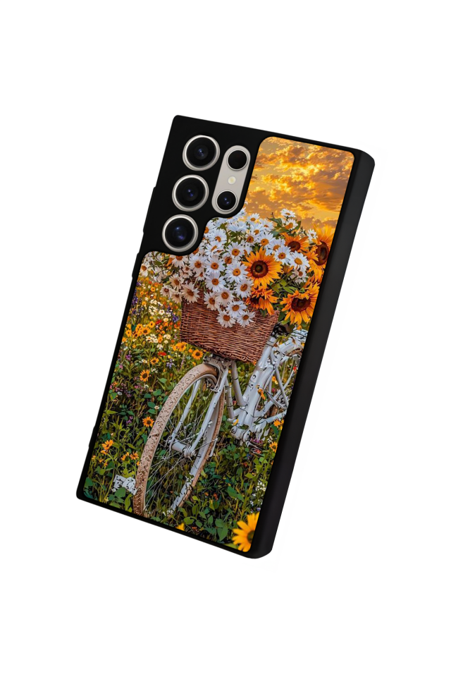 Samsung Galaxy S22 Ultra Uyumlu Cicek Tasarımlı Glossy Premium Kılıf