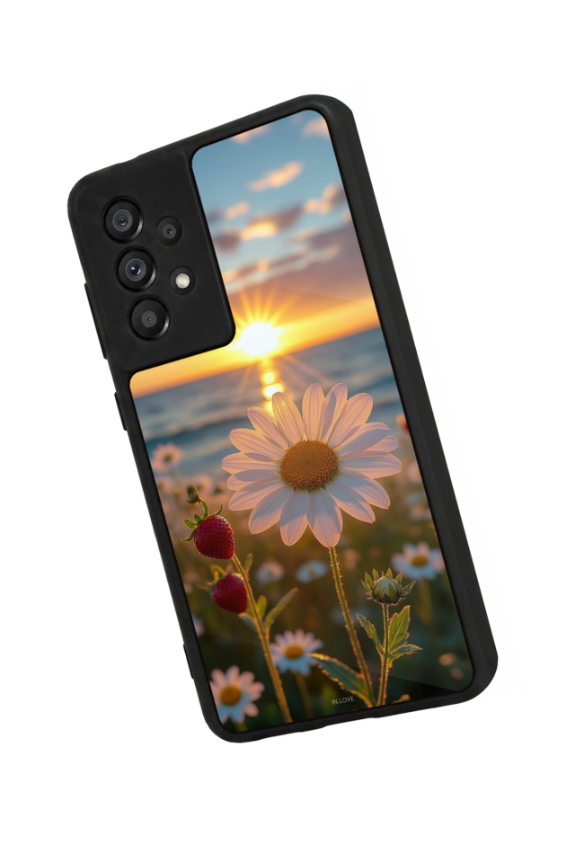 Samsung Galaxy A73 Uyumlu Cicek Tasarımlı Glossy Premium Kılıf