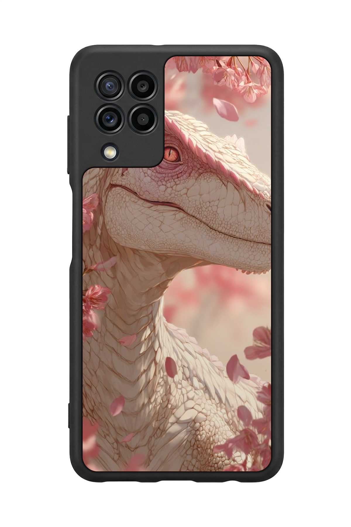 Samsung Galaxy M22 Uyumlu Dinazor Tasarımlı Glossy Premium Kılıf