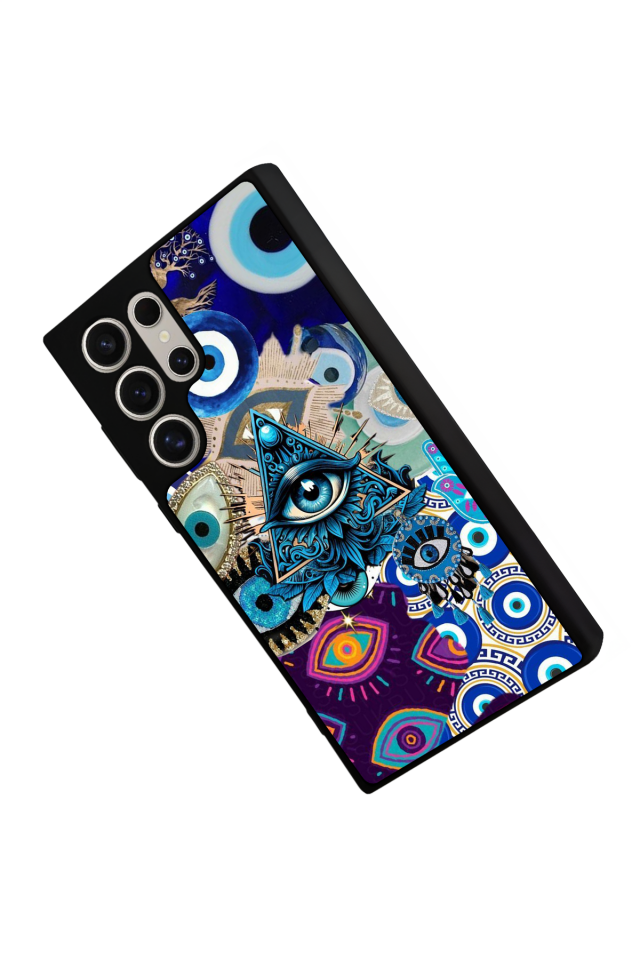 Samsung Galaxy S23 Ultra Uyumlu Göz Tasarımlı Glossy Premium Kılıf