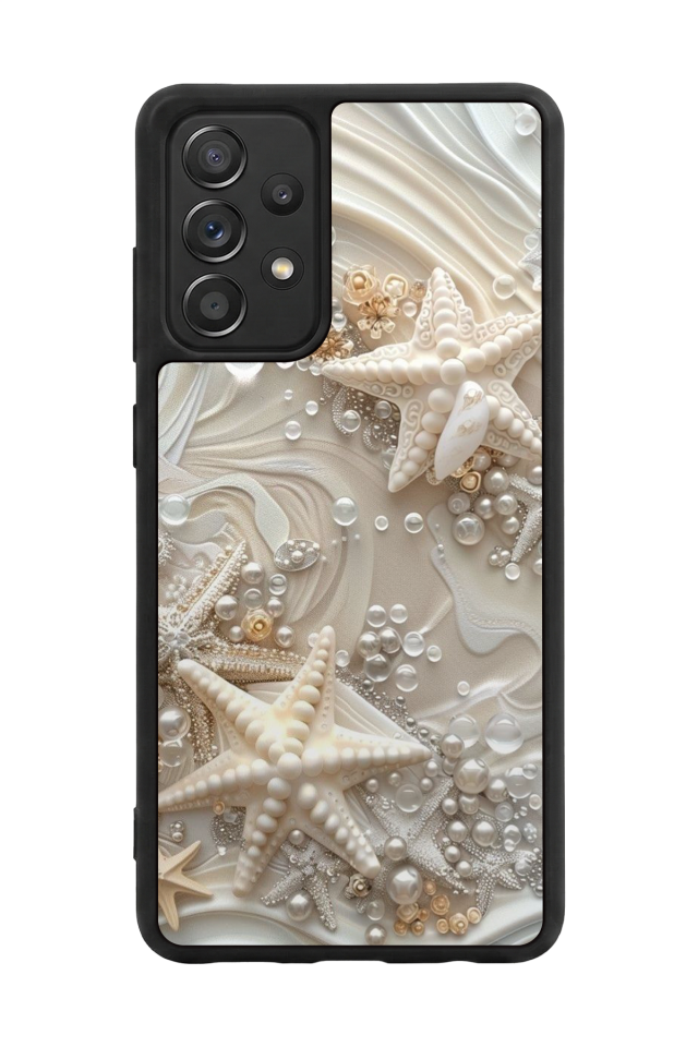 Samsung Galaxy A72 Uyumlu  İnci Tasarımlı Glossy Premium Kılıf