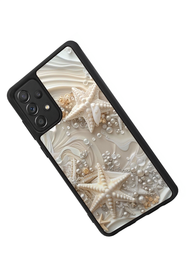 Samsung Galaxy A72 Uyumlu  İnci Tasarımlı Glossy Premium Kılıf