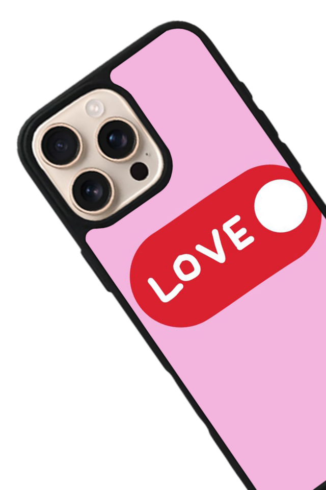 iPhone 14 Pro Max Uyumlu Kalp Love Tasarımlı Glossy Premium Kılıf
