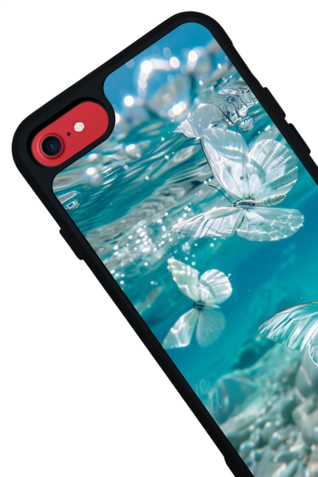 iPhone 7 Uyumlu Kelebek Tasarımlı Glossy Premium Kılıf