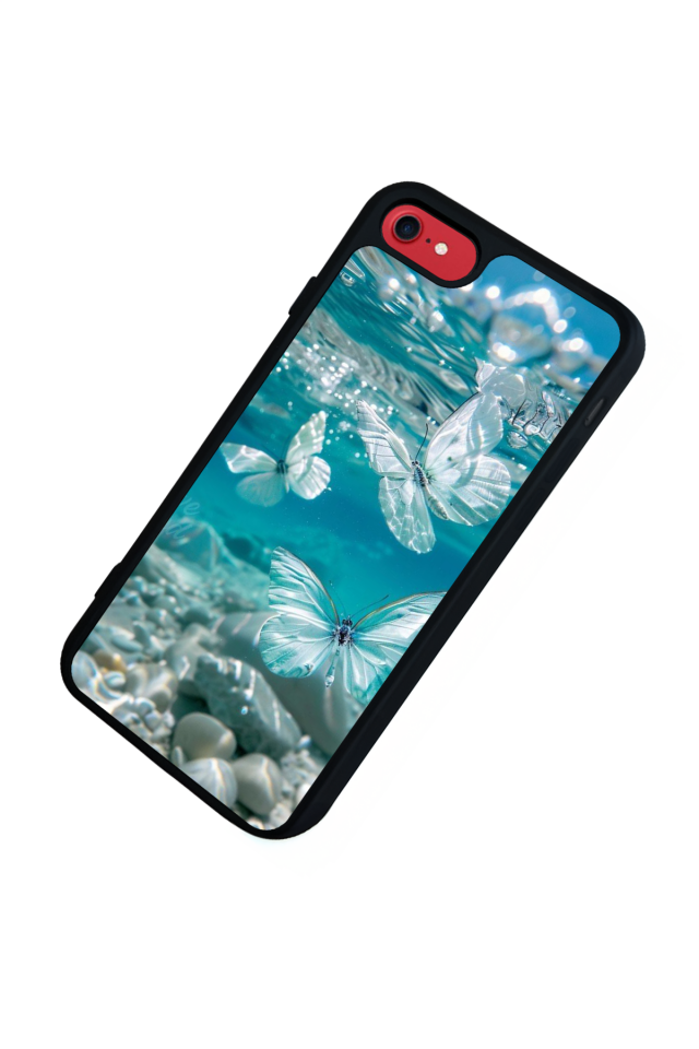 iPhone 7 Uyumlu Kelebek Tasarımlı Glossy Premium Kılıf